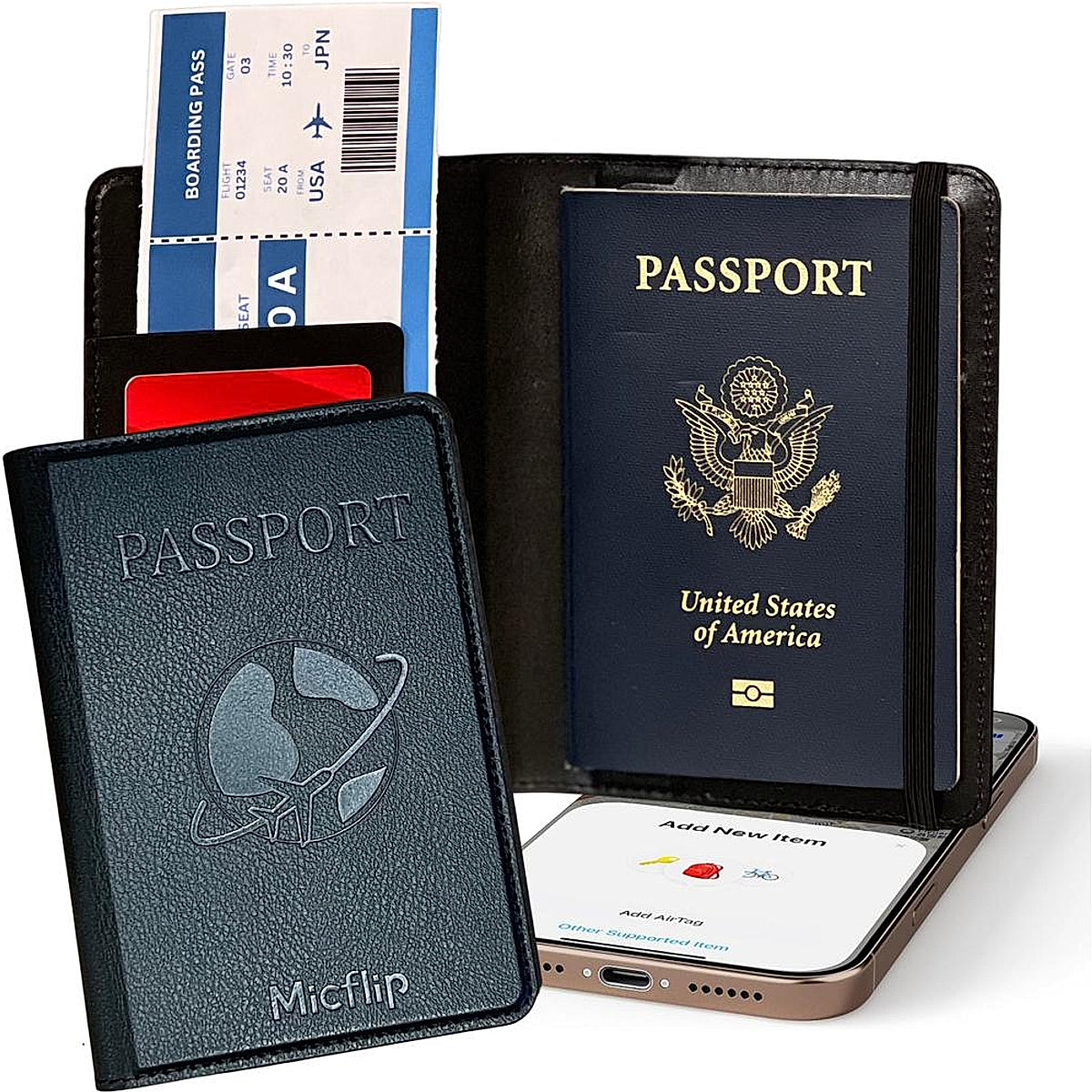 Micflip Find My Passport Holder