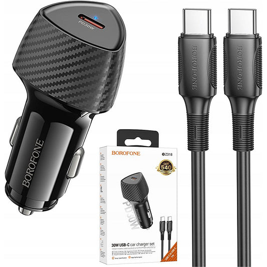 Borofone PD30W=QC3.0 Dual Port Car Charger