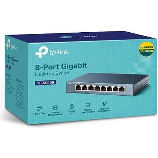 TP-Link, TL-SG108, 8-Port 10/100/1000 Mbps, Desktop Network Switch