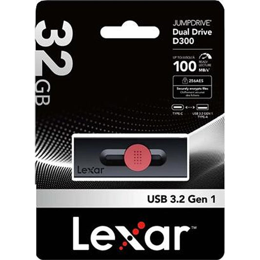 LEXAR USB 3.2 Gen 1 Jumpdrive Dual Drive D300
