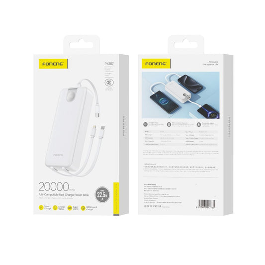FONENG PX107 20000mAh Power Bank – 22.5W