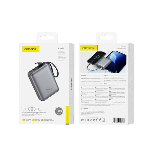 FONENG PX138 20000mAh Power Bank – 45W