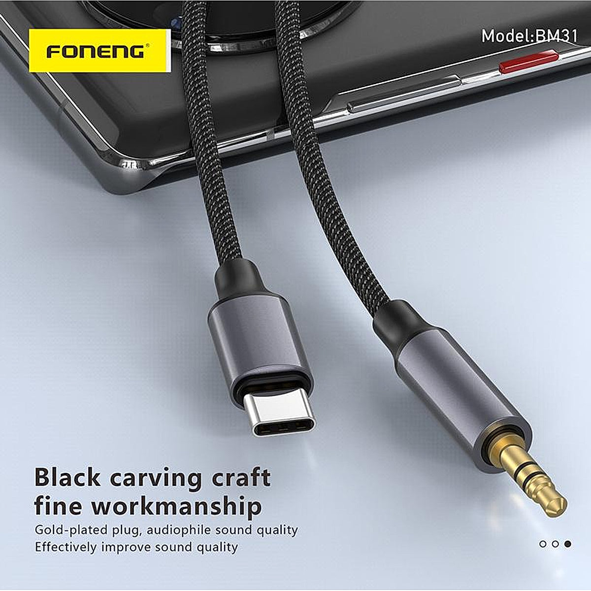 FONENG BM31 Audio Cable Type-C to 3.5mm