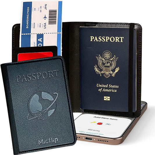 Micflip Find My Passport Holder