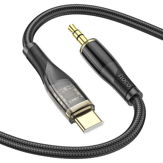 HOCO UPA25 3.5mm to Type-C Transparent Discovery Edition Audio Conversion Cable
