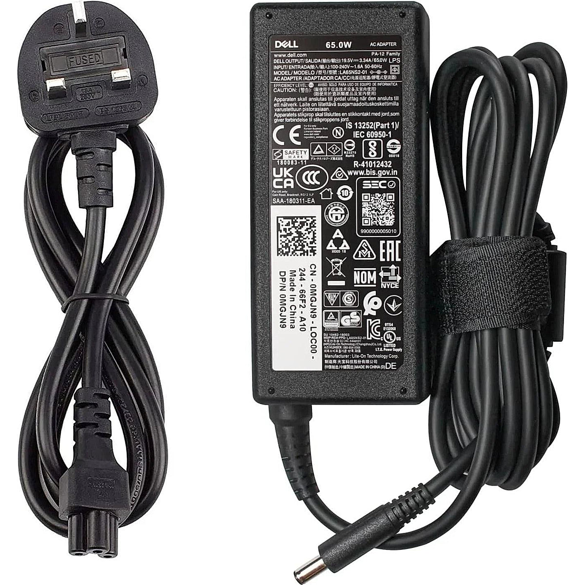 Dell Original Charger 65W Small Black Tip