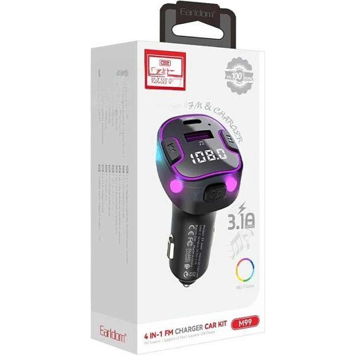 Earldom 4 in 1 Car Bluetooth Transmitter