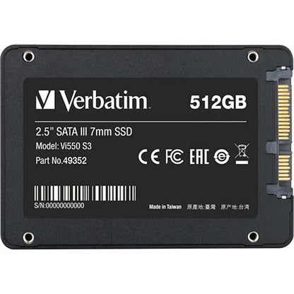 Verbatim Vi550 S3 512GB 2.5 Sata 3 7mm SSD