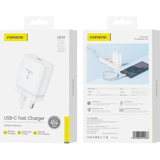 FONENG UK34 USB-C Fast Charger 45W