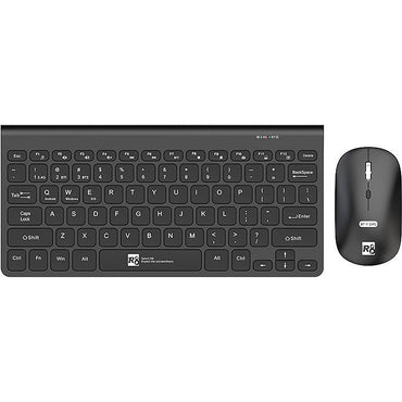 R8, GT103, Bluetooth and 2.4Ghz Wireless Mouse and Keyboard Combo - Black