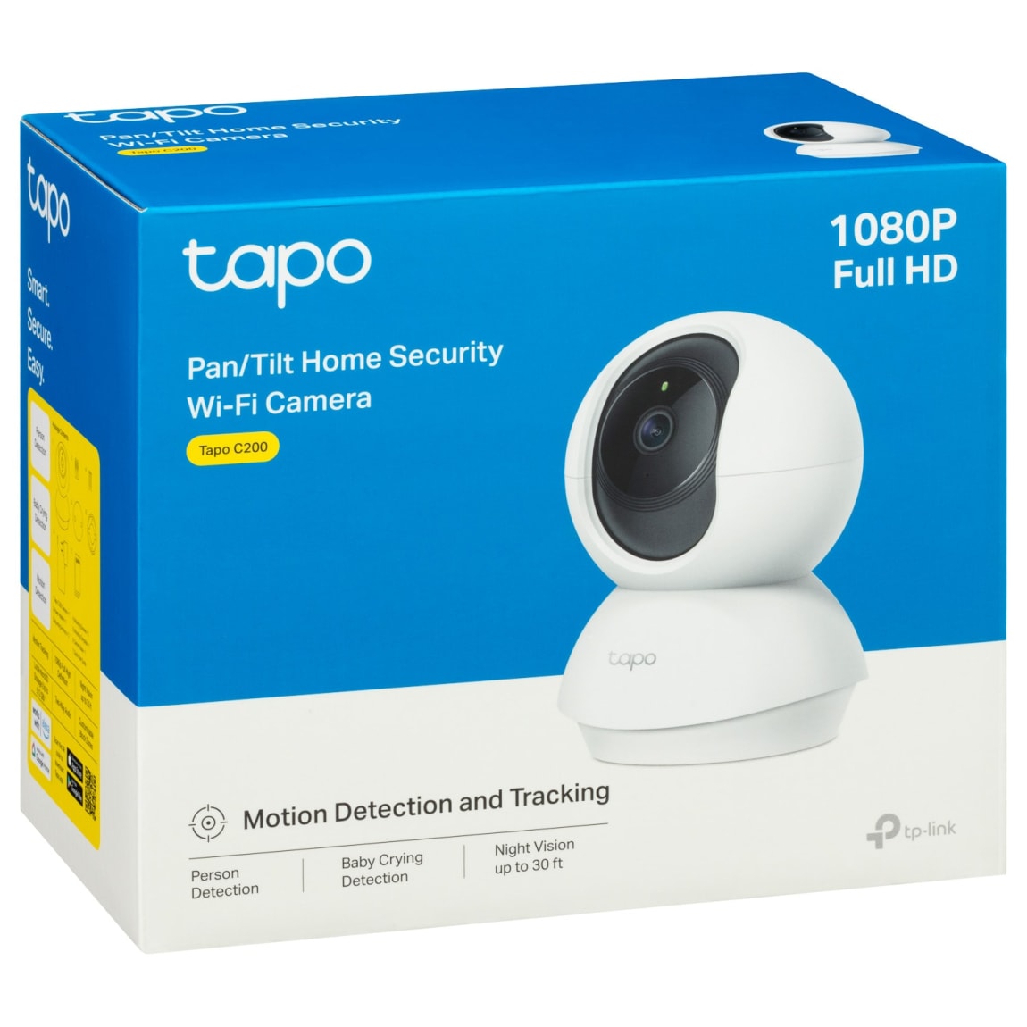 TP-Link, Tapo C200, Pan/Tilt, Home Security,Wi-Fi IP Camera
