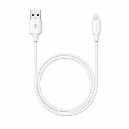 FONENG X63 1m USB-A to Lightning Charging Cable – 2.1A White