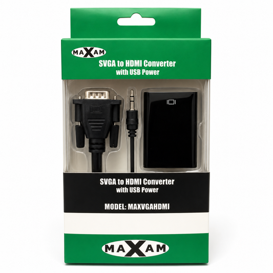 MAXAM SVGA to HDMI Converter with USB Power