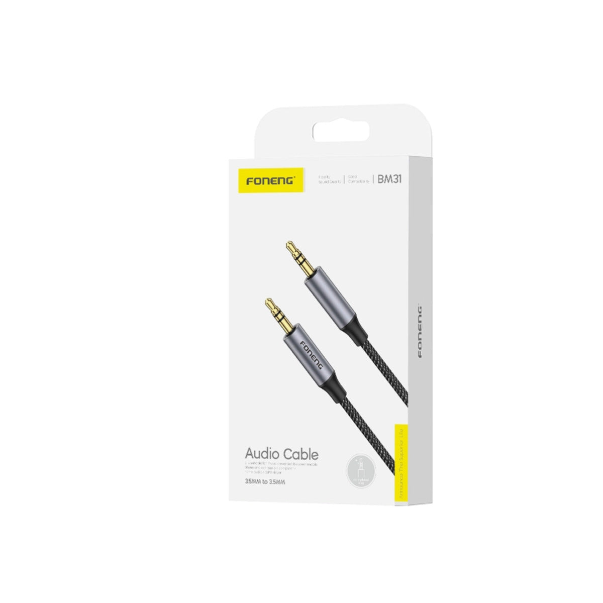 FONENG BM31 100cm Metal 3.5mm Male to Male AUX Audio Cable