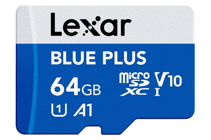 LEXAR 64GB Blue Plus microSDHC UHS