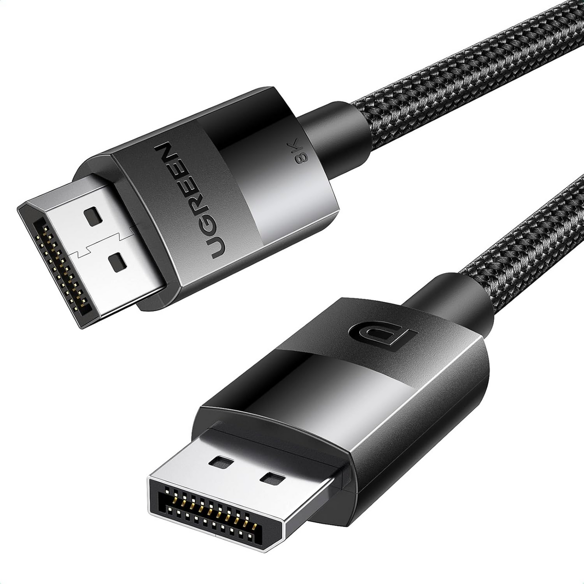 UGREEN, 8K DisplayPort 1.4 Braided Male to Male Cable - 1.5M