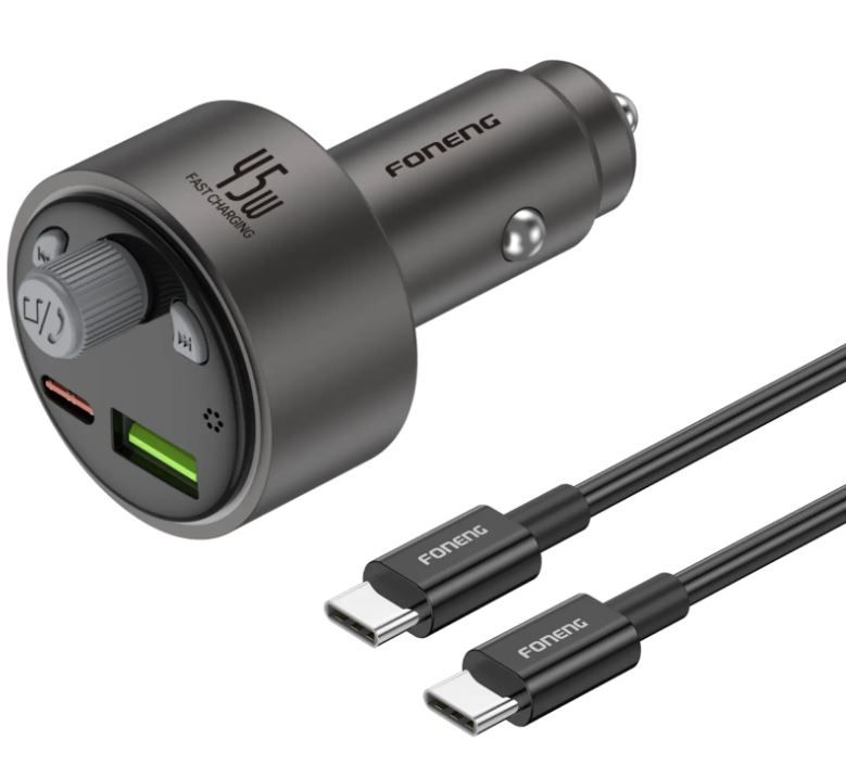 FONENG, C26, Bluetooth FM Transmitter Car Charger 45W