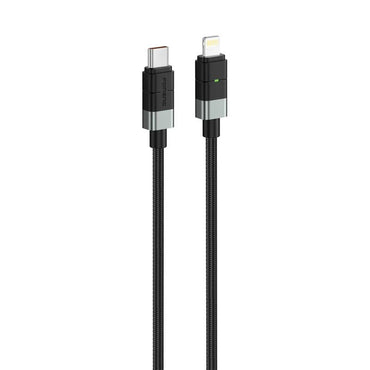 FONENG XS03 1.2m USB-C to Lightning Metal Head Braided Cable
