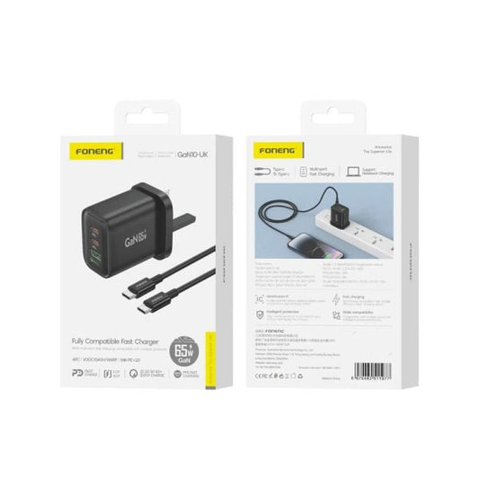 FONENG GAN10-UK Fully Compatible Fast Charger 65w