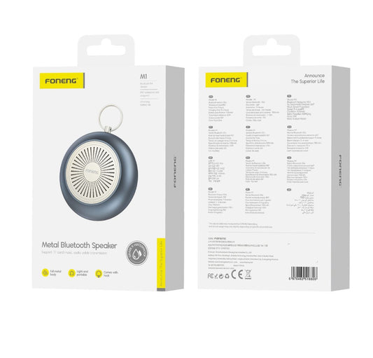 FONENG M1 Metal Bluetooth Speaker Blue