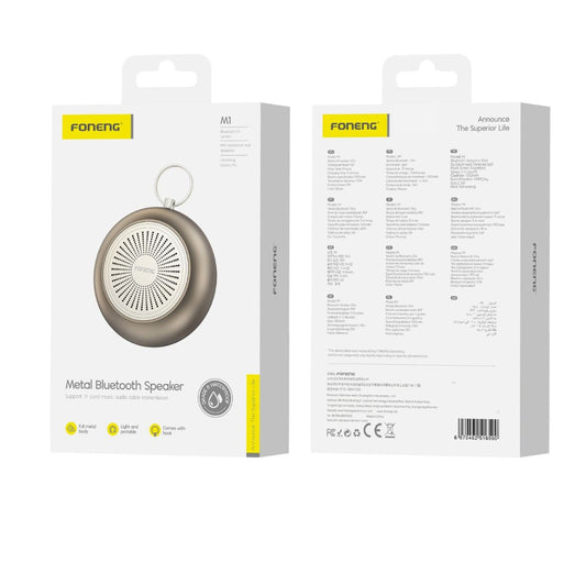 FONENG M1 Metal Bluetooth Speaker Brown