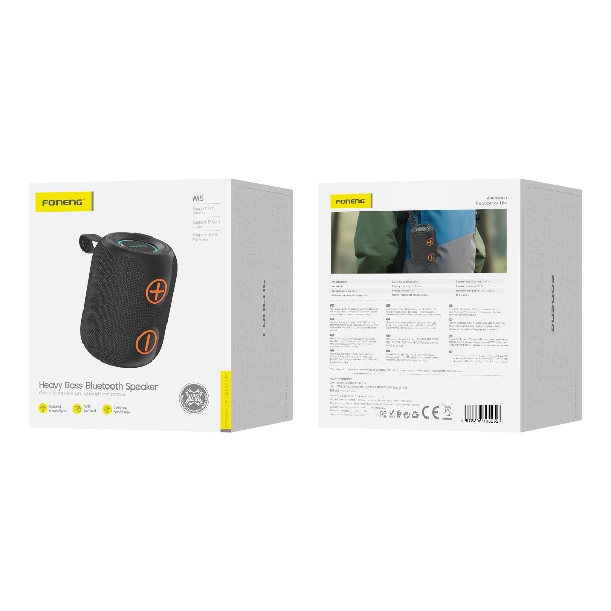 FONENG, M5, Deep Bass Portable Bluetooth Speaker