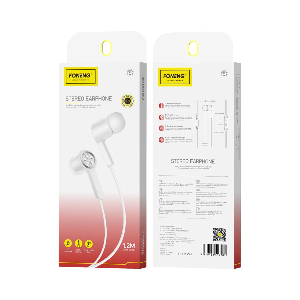 FONENG Stereo Earphone 1.2M
